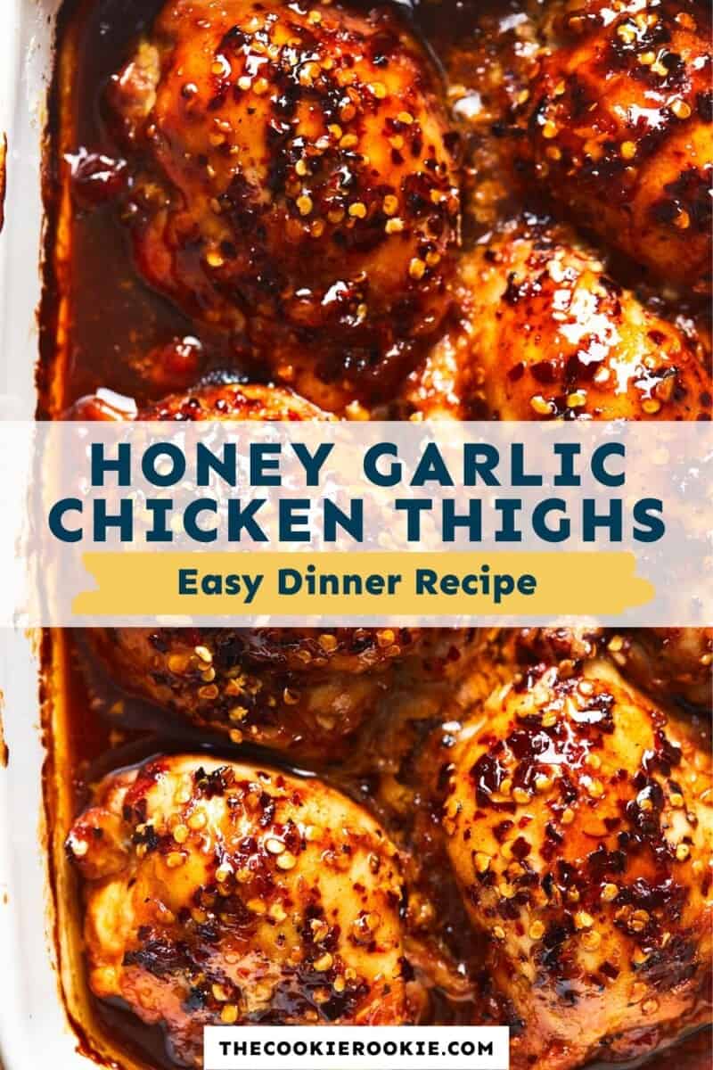 honey garlic chicken thighs pinterest