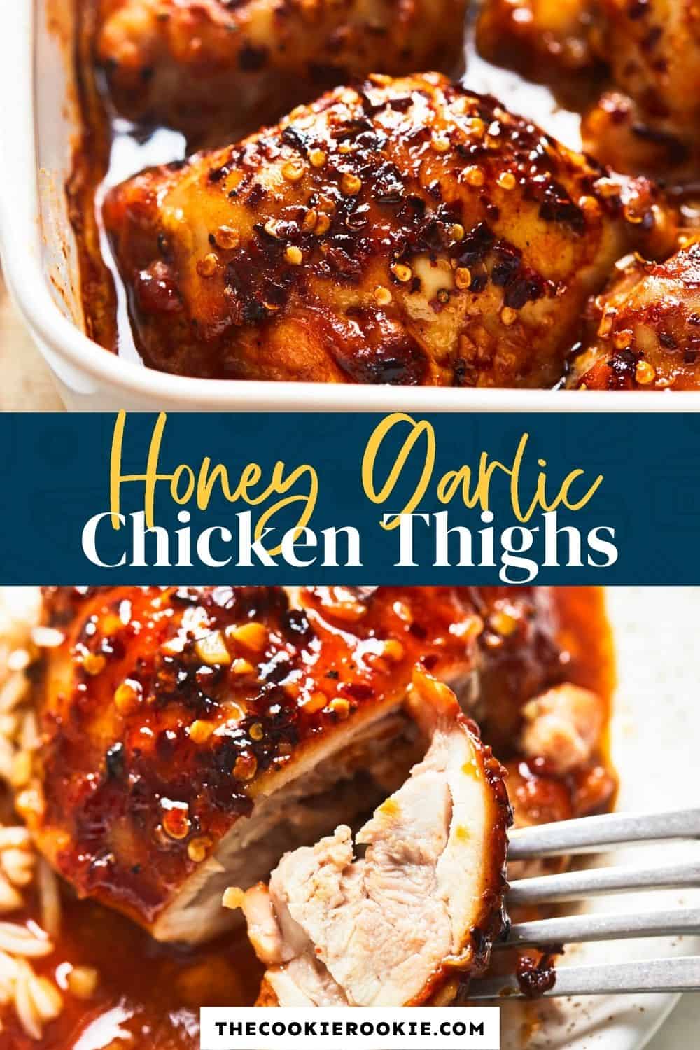 Honey Garlic Chicken Thighs Recipe The Cookie Rookie®