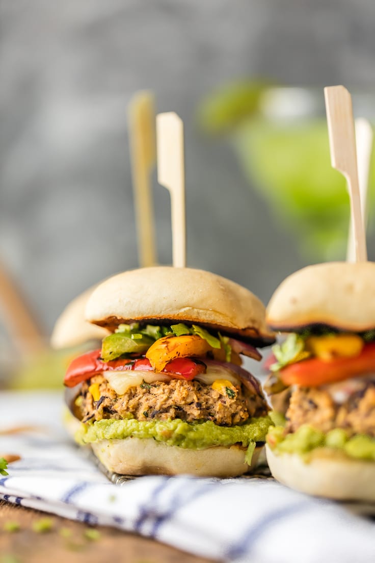 Hummus Fajita Black Bean Burger Sliders The Cookie Rookie®