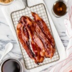 bacon on a wire platter