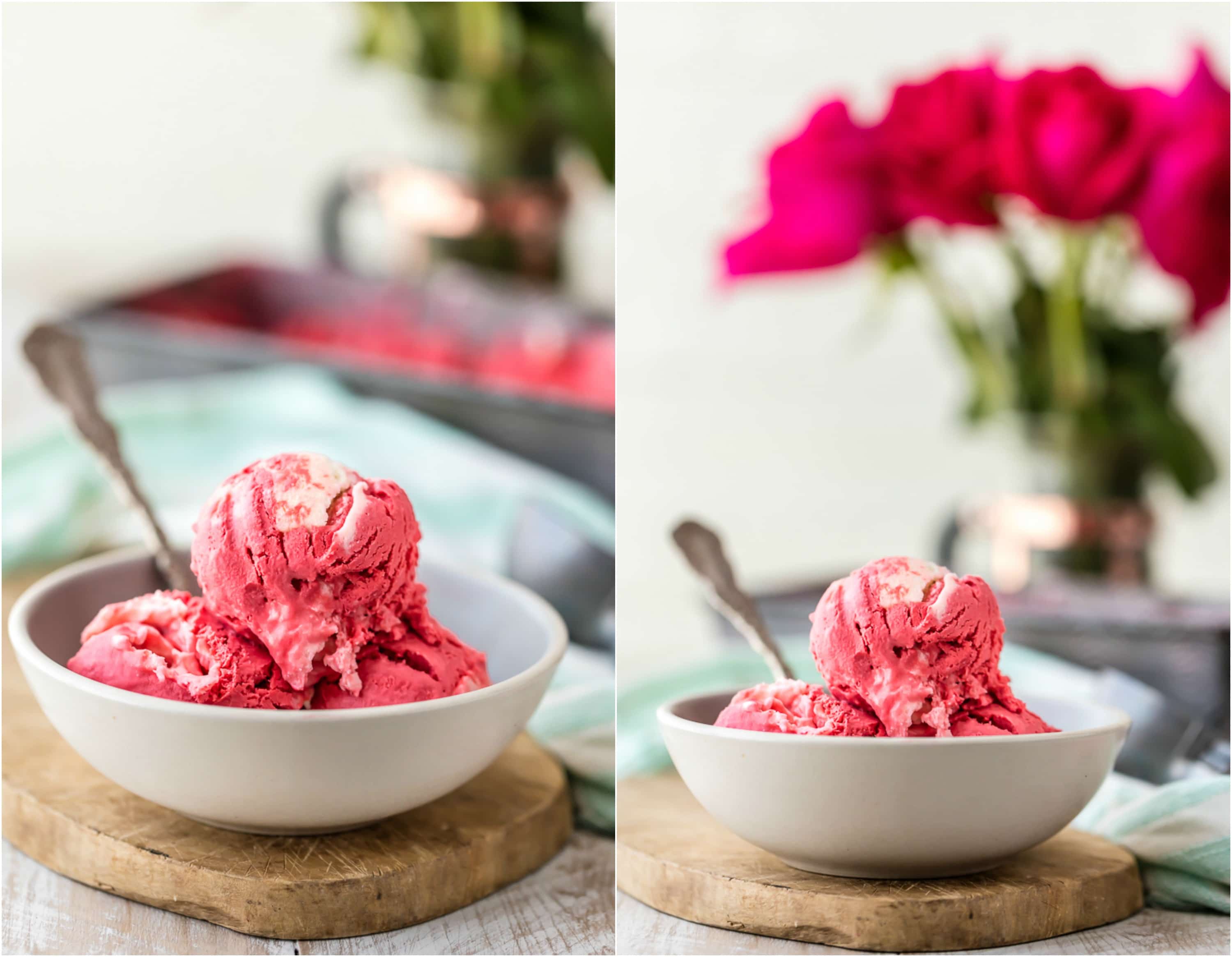 RED VELVET ICE CREAM WITH CREAM CHEESE ICING SWIRL! The most delicious ice cream recipe ever! So decadent and delicious! Perfect dessert for Valentine's Day!