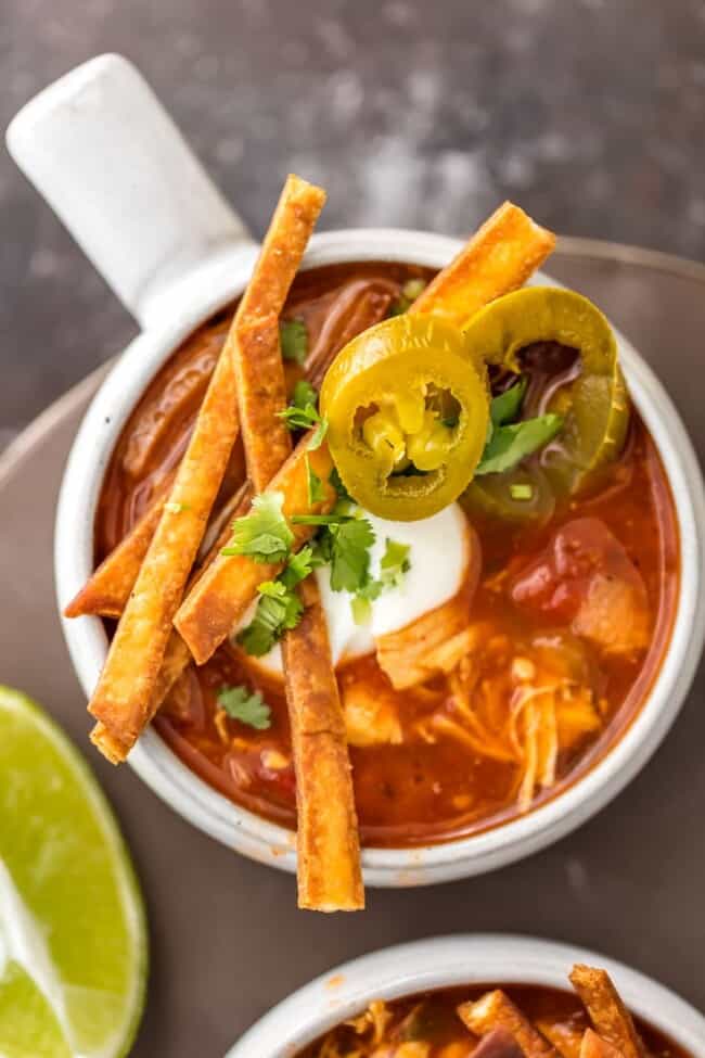 Crock Pot Chicken Tortilla Soup Healthy Tortilla Soup {VIDEO}