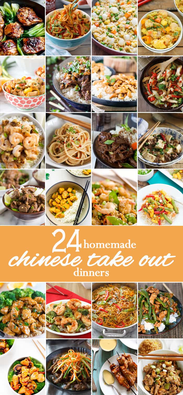 24 HOMEMADE CHINESE TAKE OUT RECIPES! Easy Copycat Chinese Recipes of all of your favorite delivery recipes! Make them (better) at home!! 