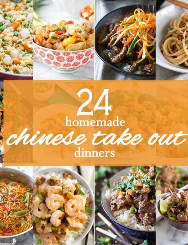 24 HOMEMADE CHINESE TAKE OUT RECIPES! Easy Copycat Chinese Recipes of all of your favorite delivery recipes! Make them (better) at home!!