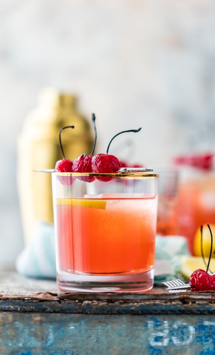 close up view of whiskey sour