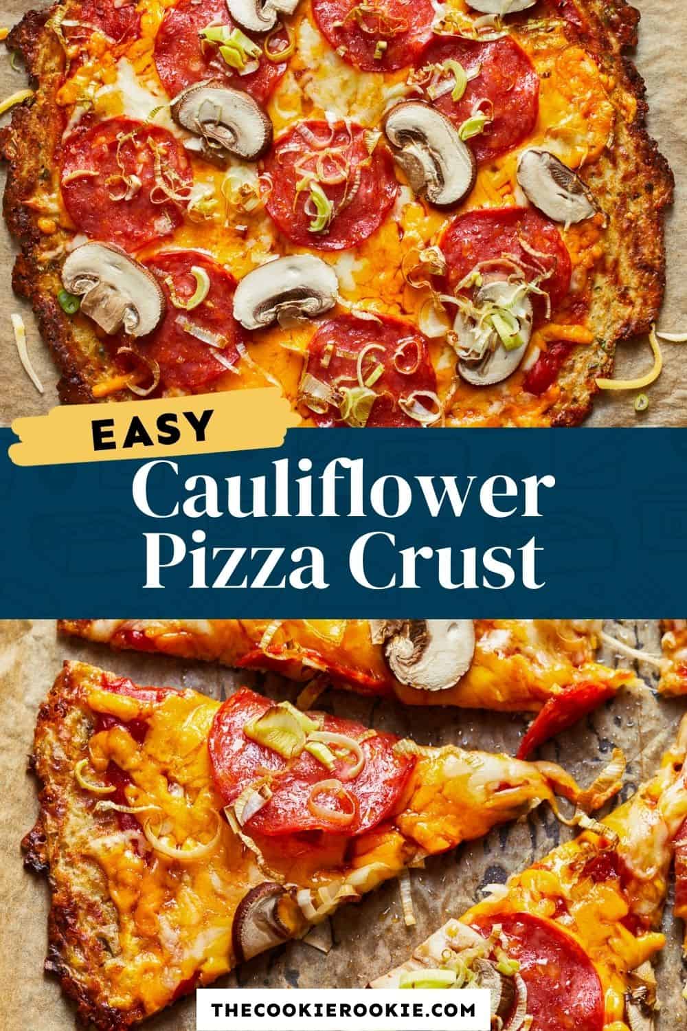 Cauliflower Pizza Crust Recipe {LowCarb, Keto, GlutenFree}