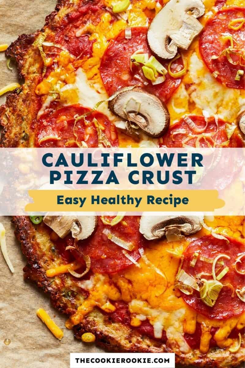 cauliflower pizza crust pinterest