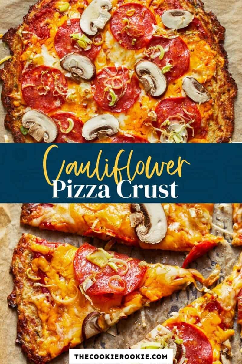 cauliflower pizza crust pinterest