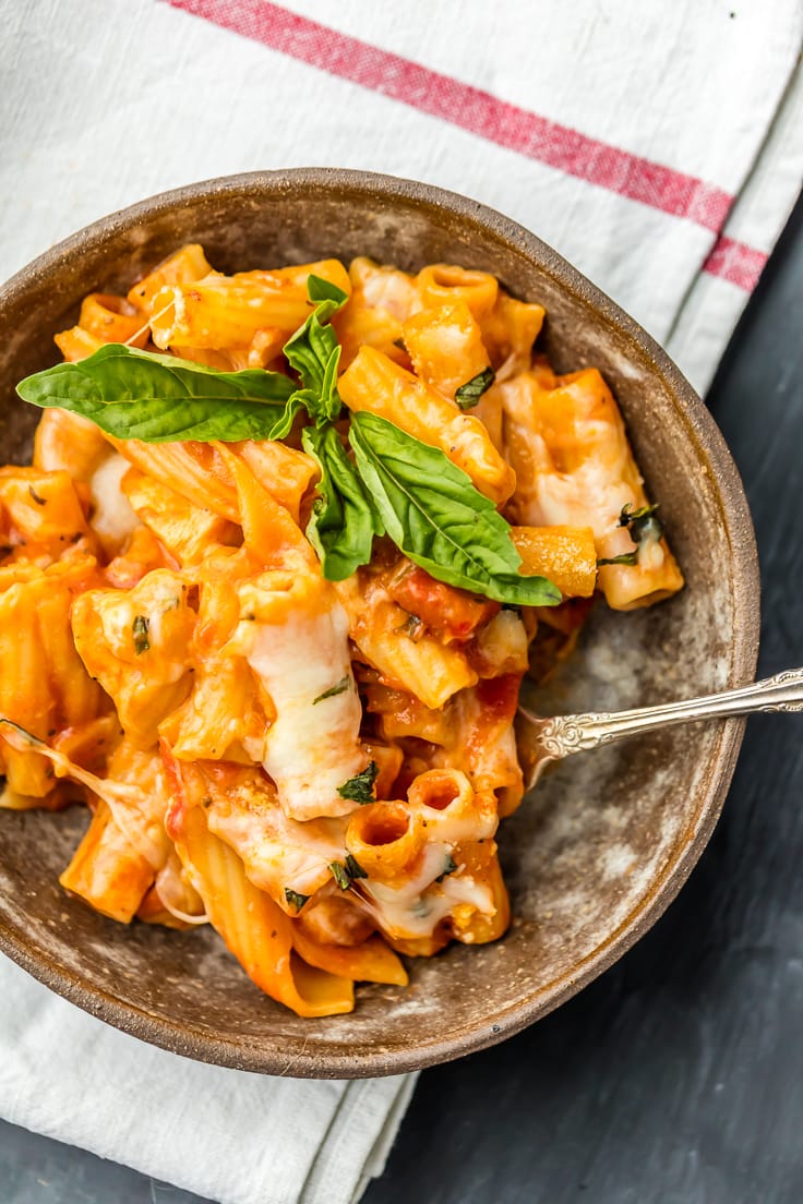 Chicken parmesan pasta skillet