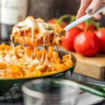 ONE PAN Chicken Parmesan Pasta Skillet, with only 6 ingredients! This is our go-to easy recipe anytime we are craving comfort food. Delicious one pot pasta everyone will love!