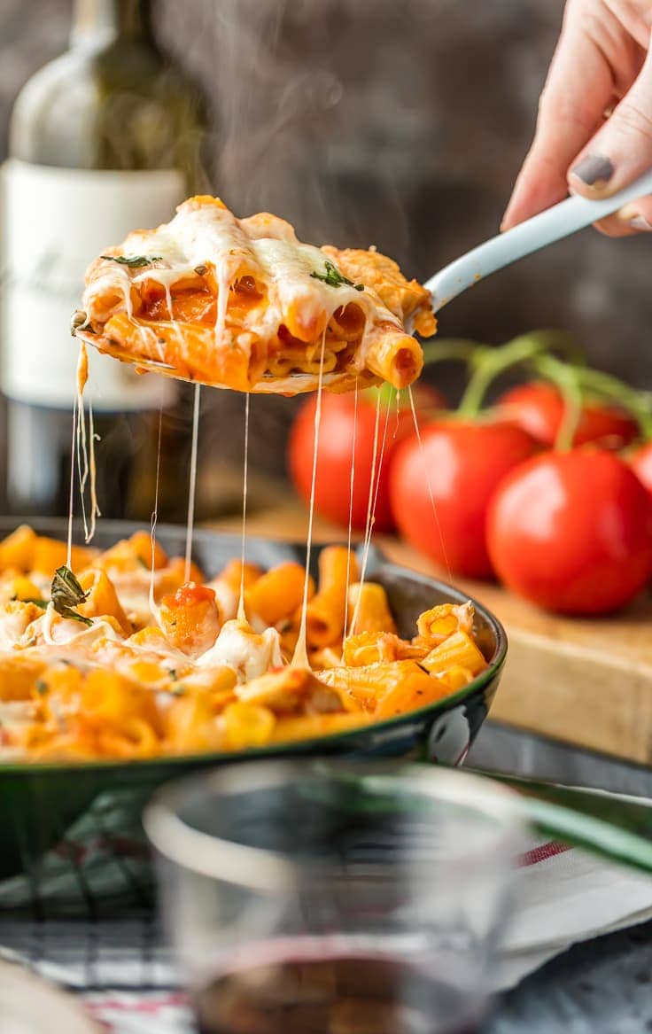 Chicken Parmesan Pasta Bake {The Cookie Rookie}