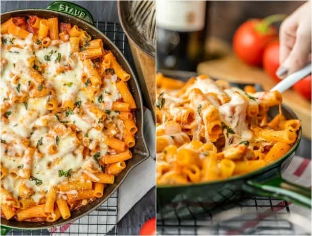 Chicken Parmesan Pasta Skillet (One Pot) How To Video