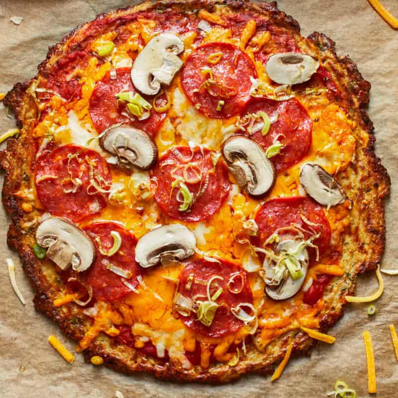 featured cauliflower pizza crust