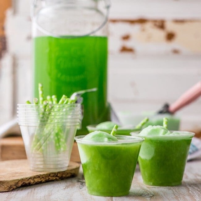 Lime Sherbet Punch is the perfect St. Patrick's Day punch to celebrate the holiday. This fun green punch can be made as a cocktail or as a non-alcoholic St. Patrick's Day drinks recipe. It's the perfect sherbet punch for a crowd!
