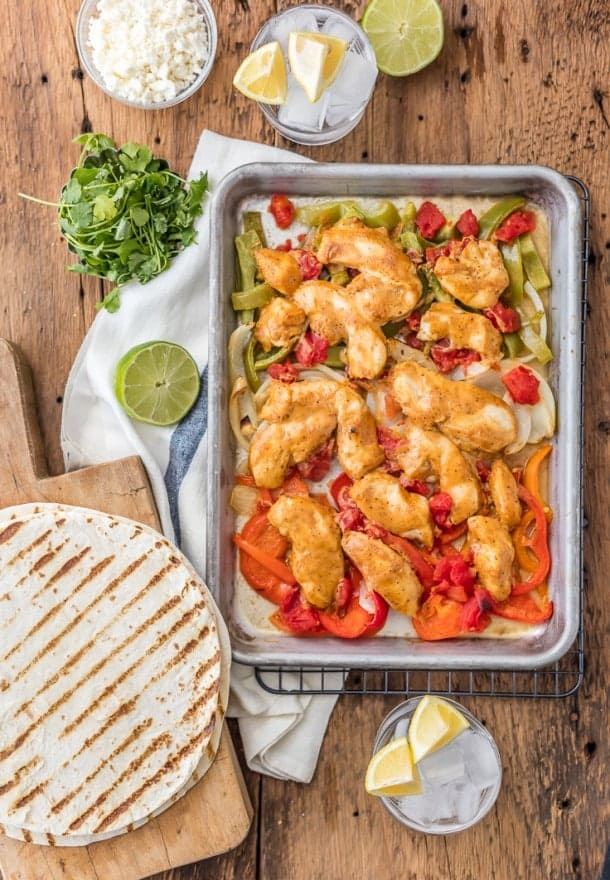 Sheet Pan Chicken Fajitas for Two Healthy Chicken Fajitas