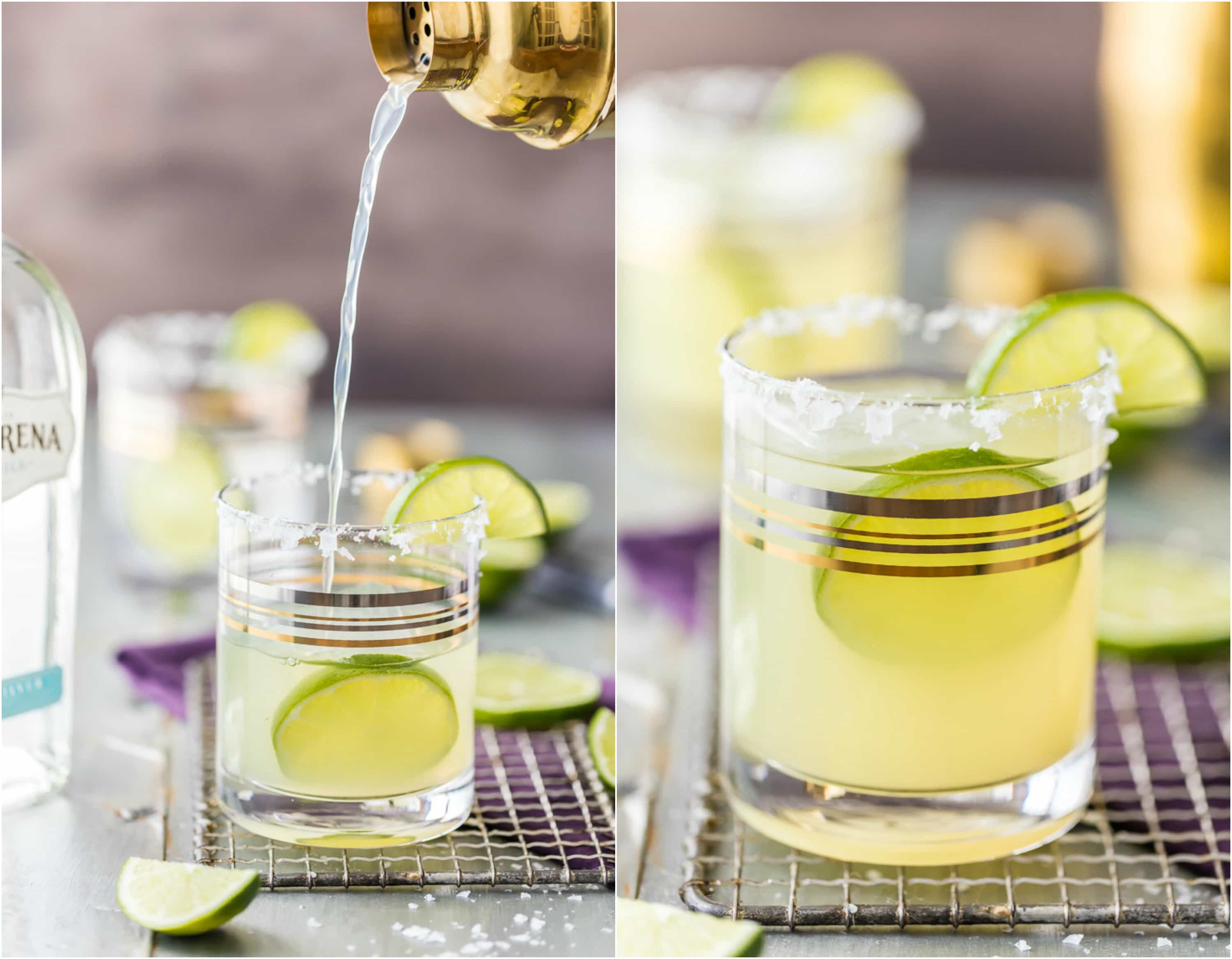 This Skinny Margarita Recipe is my go-to simple margarita recipe! With only 5 ingredients (good tequila, fruit juices, agave nectar, and soda) and lots of flavor, this classic margarita is a guilt free cocktail. This Skinny Margarita is just perfect for Cinco de Mayo!