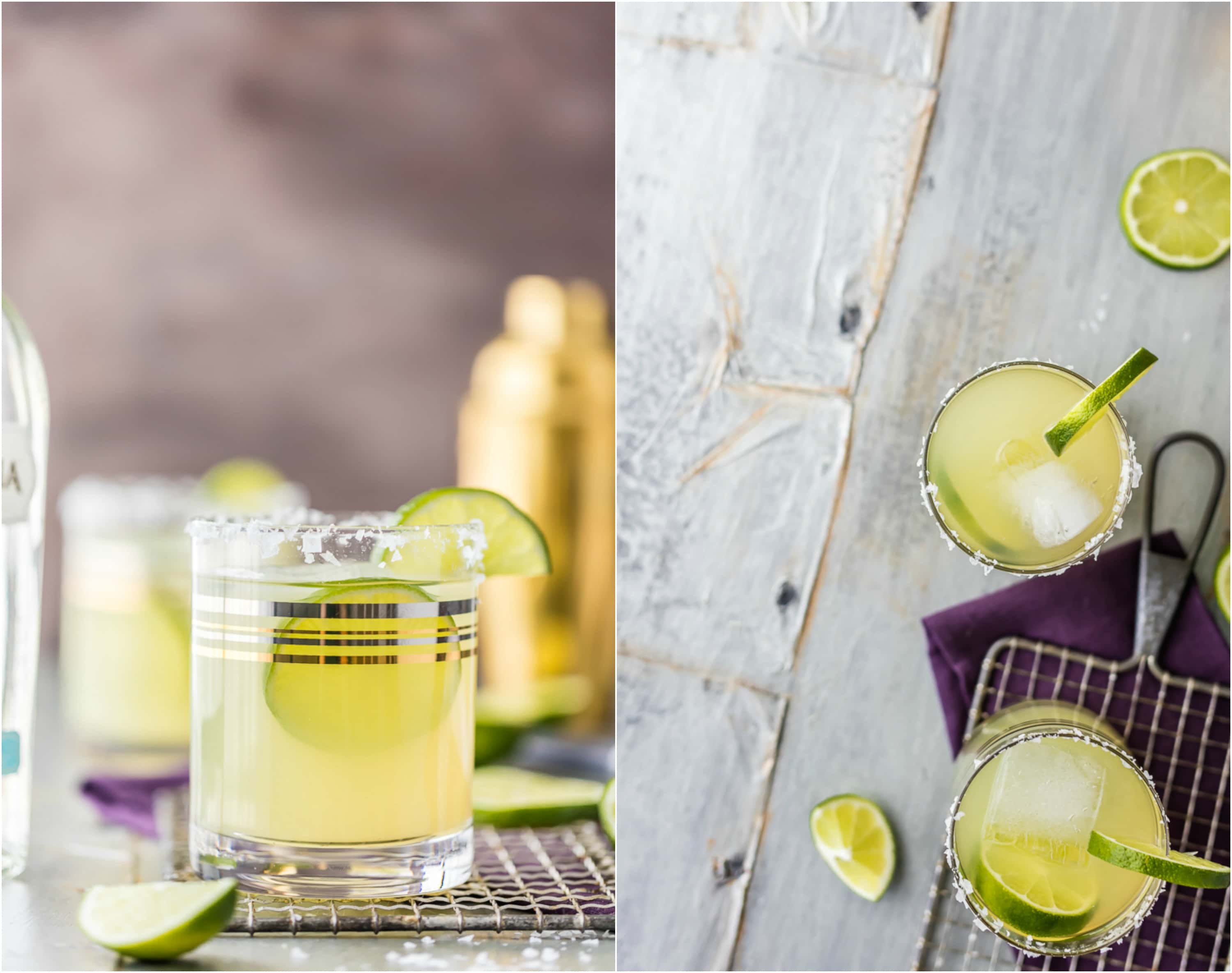 This Skinny Margarita Recipe is my go-to simple margarita recipe! With only 5 ingredients (good tequila, fruit juices, agave nectar, and soda) and lots of flavor, this classic margarita is a guilt free cocktail. This Skinny Margarita is just perfect for Cinco de Mayo!