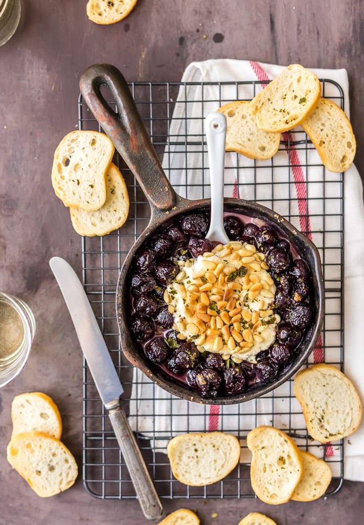 hot cherry pie goat cheese dip