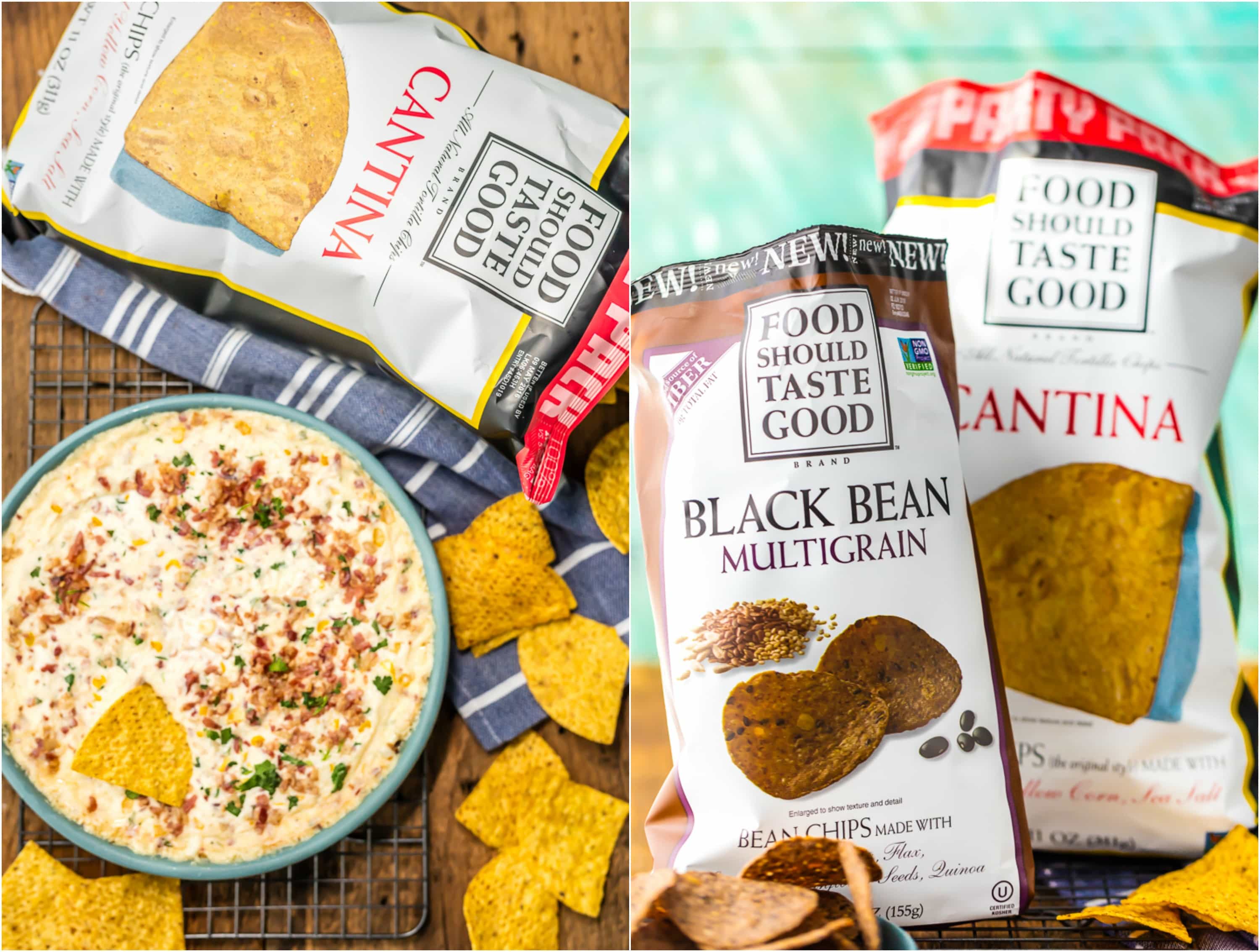bags of chips and dip