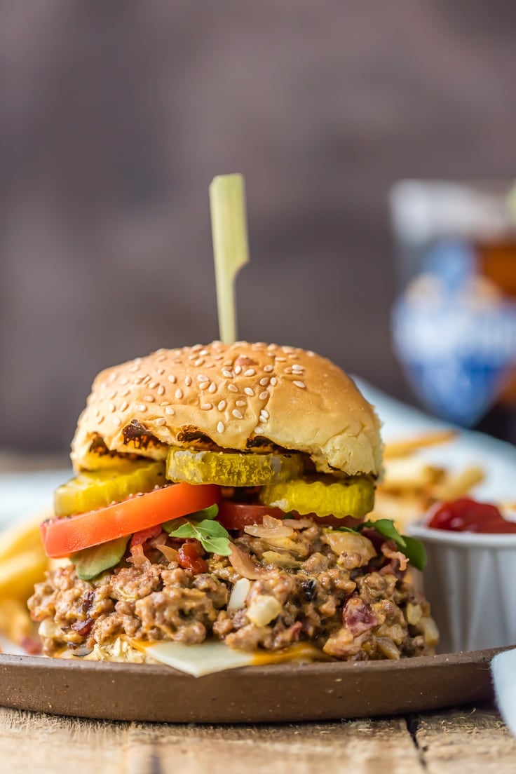 Bacon Cheeseburger Sloppy Joes {The Cookie Rookie}