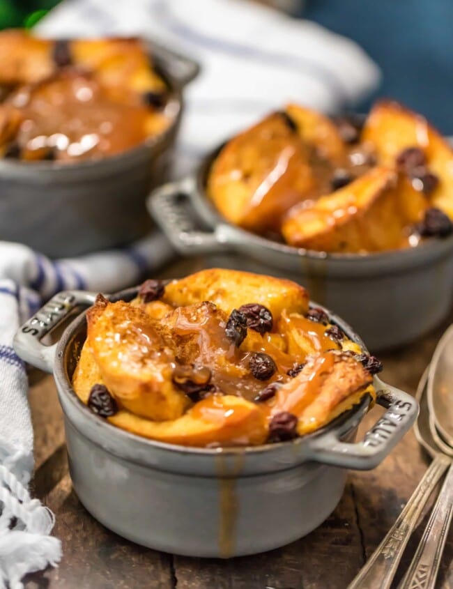 Bread Pudding with Whiskey Sauce is the perfect way to celebrate St. Patrick's Day! This Irish bread pudding with caramel sauce is such a decadent and easy Irish dessert recipe, with the most amazing bread pudding sauce!