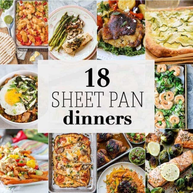 Sheet Pan Dinners are the ultimate easy recipe for any occasion! Every type of sheet pan dinner from pizza to fajitas to breakfast!