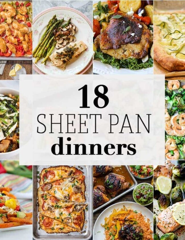 Sheet Pan Dinners are the ultimate easy recipe for any occasion! Every type of sheet pan dinner from pizza to fajitas to breakfast!
