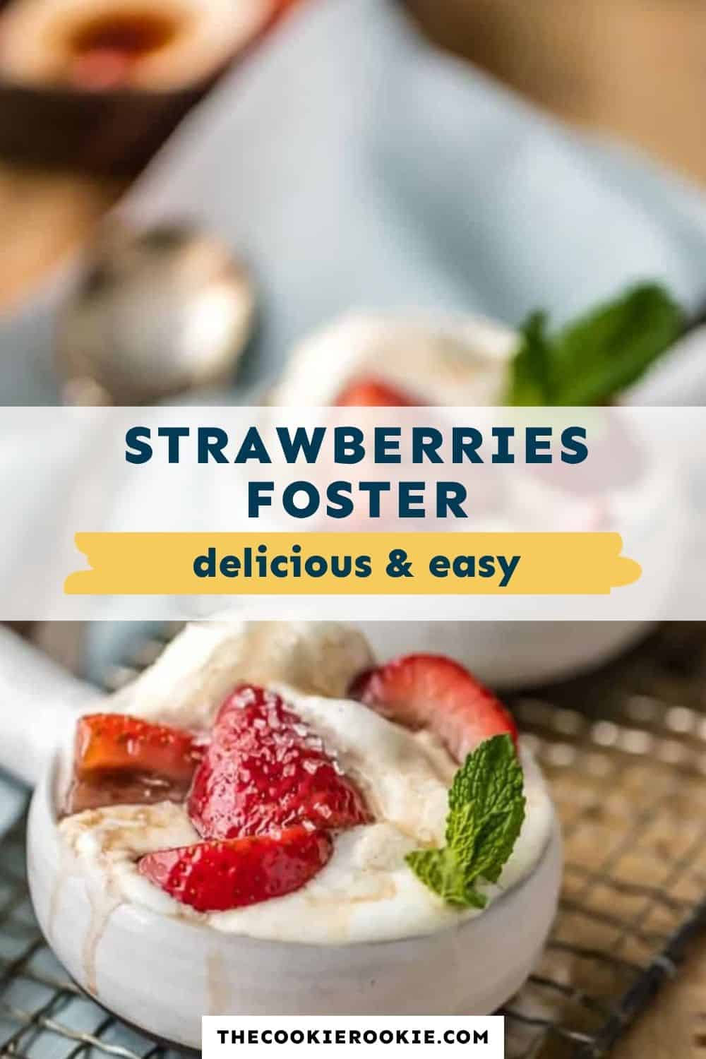 Strawberries Foster pin image