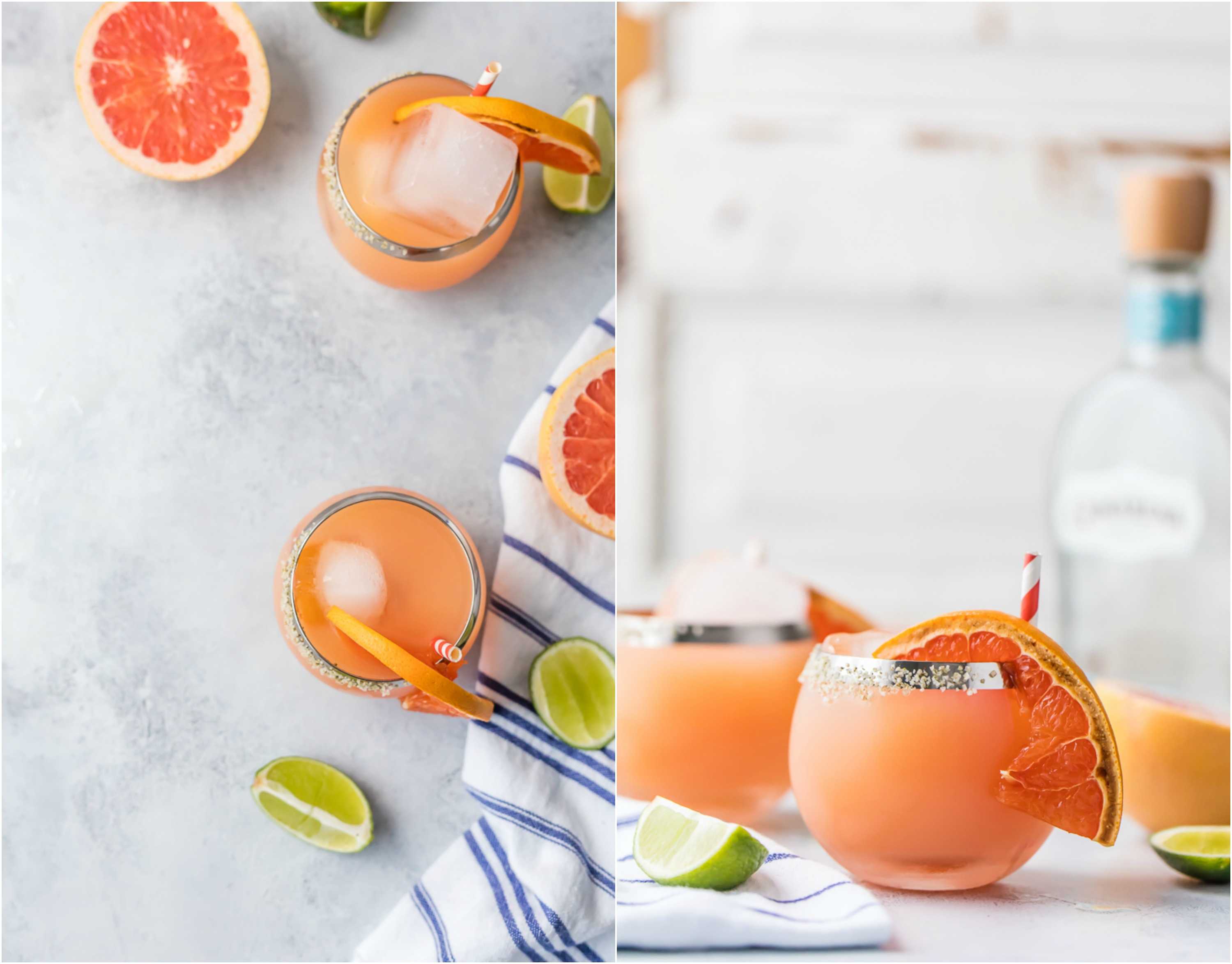 Cheers to Cinco de Mayo with an easy BROILED GRAPEFRUIT MARGARITA! The perfect combination of flavors for a great tangy sweet refreshing margarita perfect for any Summer day!