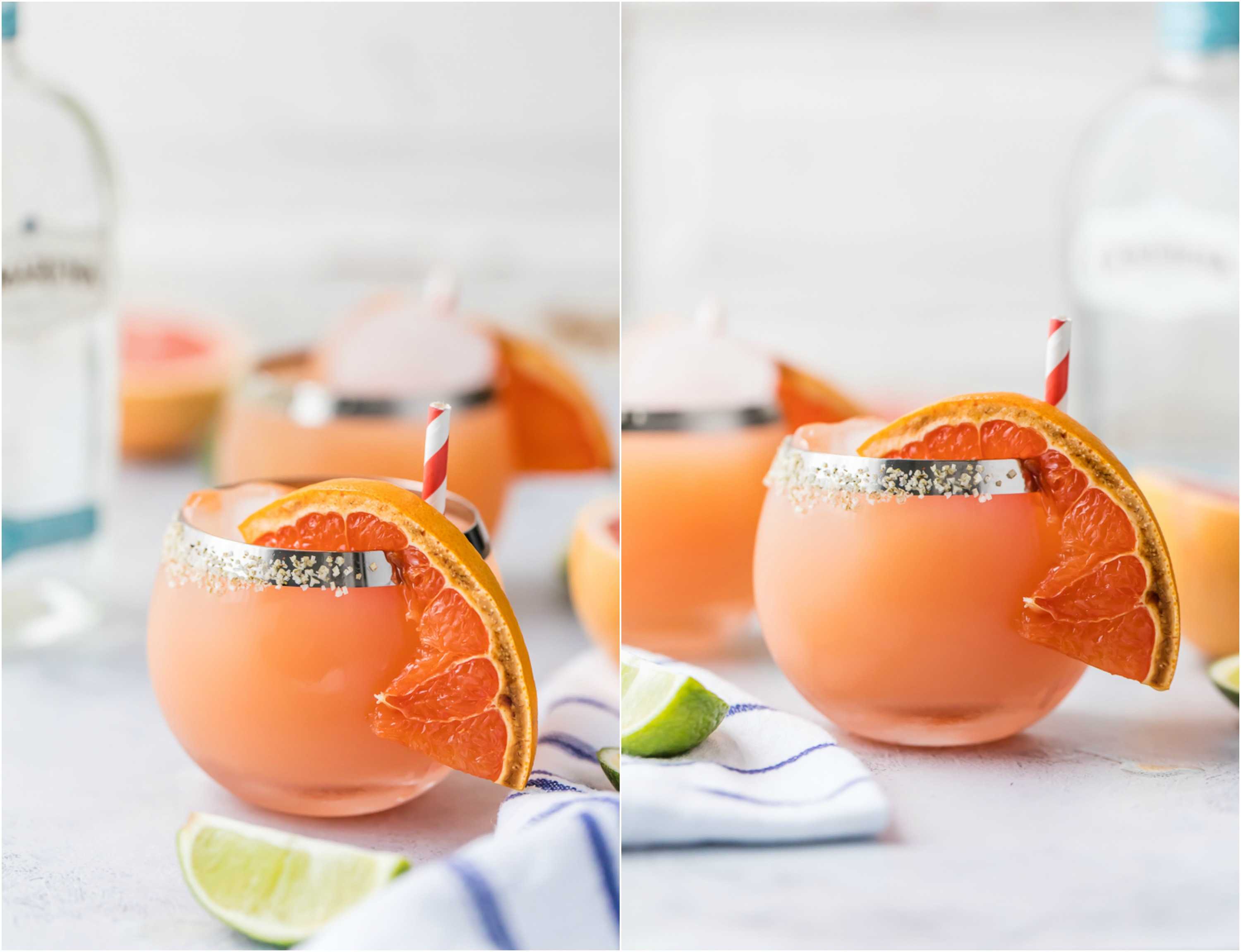 Cheers to Cinco de Mayo with an easy BROILED GRAPEFRUIT MARGARITA! The perfect combination of flavors for a great tangy sweet refreshing margarita perfect for any Summer day!