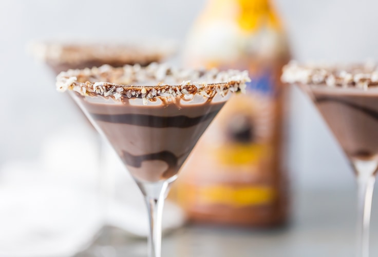 close up photo of a German Chocolate Martini