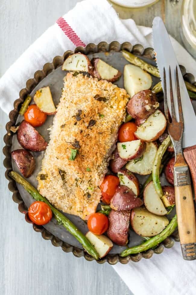 Honey Mustard Salmon and Potatoes Sheet Pan Dinner Recipe The Cookie