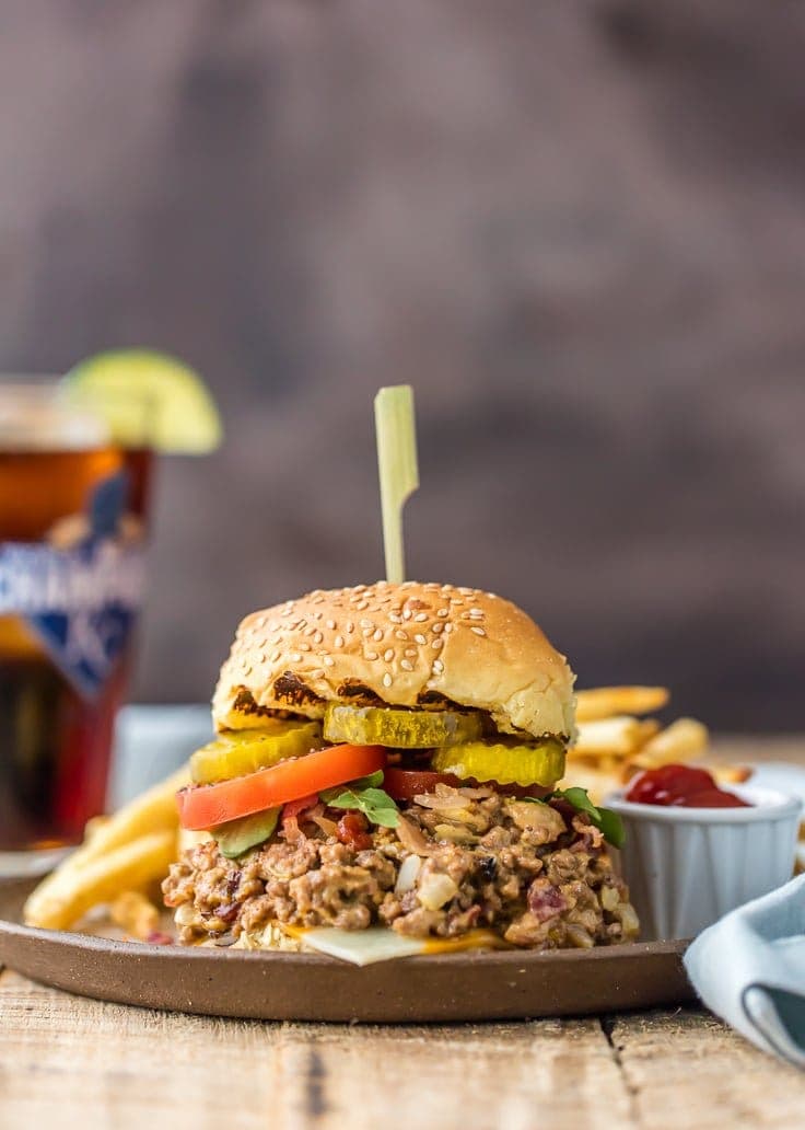 Crock Pot Bacon Cheeseburger Sloppy Joes