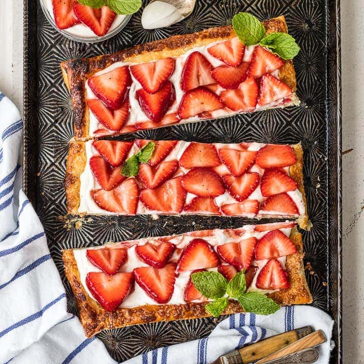 Strawberry Tart Recipe (Puff Pastry Tart) The Cookie Rookie®