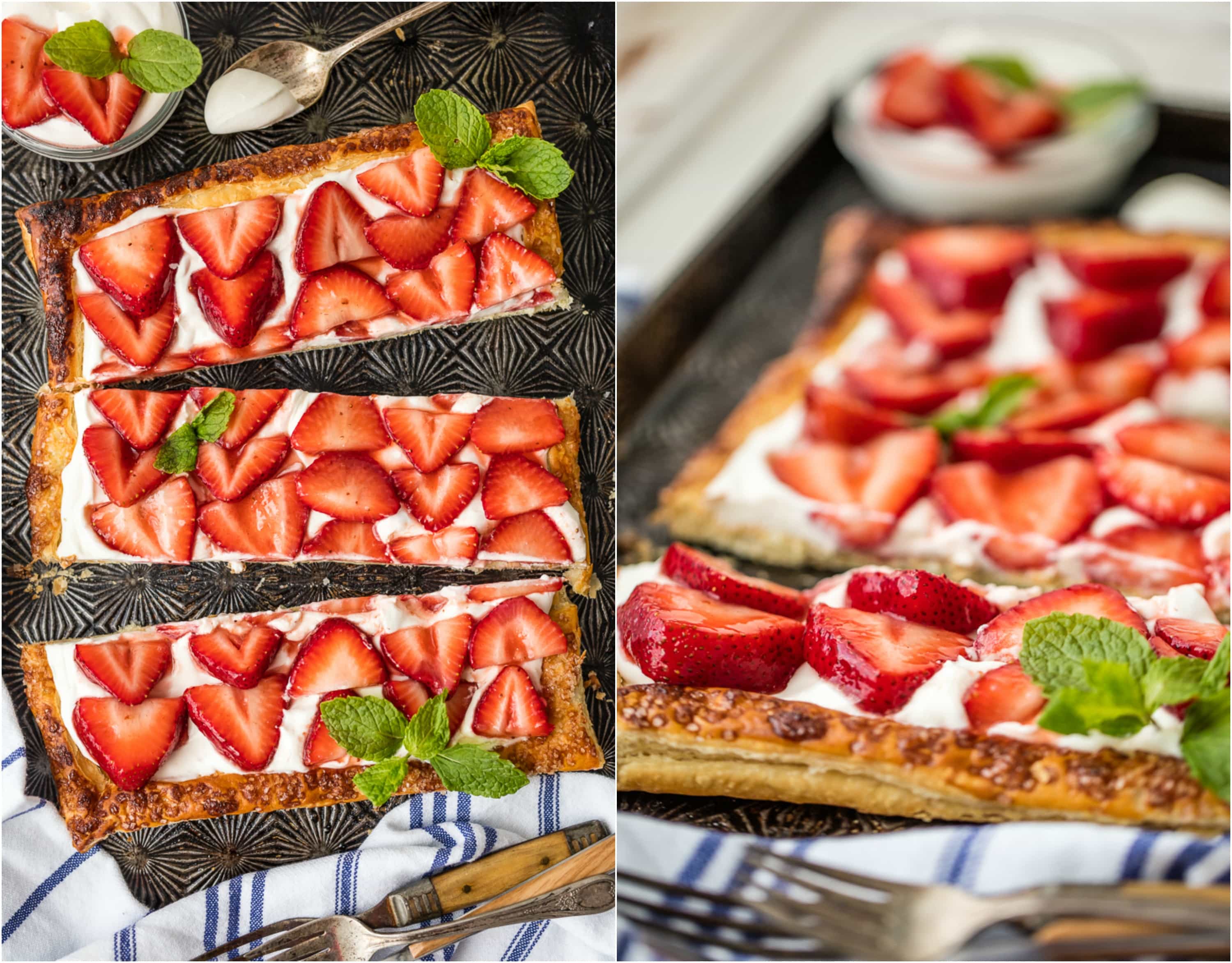 puff pastry strawberry tart