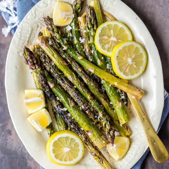 Doesn't get better than GRILLED LEMON BUTTER ASPARAGUS! My favorite Summer vegetable recipe made in minutes. Best side dish ever!