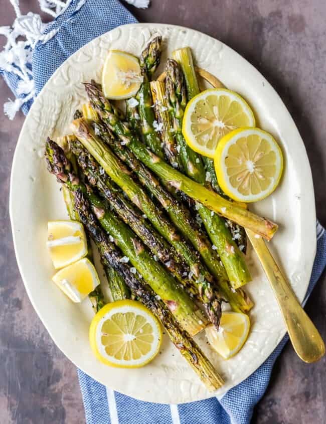 Doesn't get better than GRILLED LEMON BUTTER ASPARAGUS! My favorite Summer vegetable recipe made in minutes. Best side dish ever!
