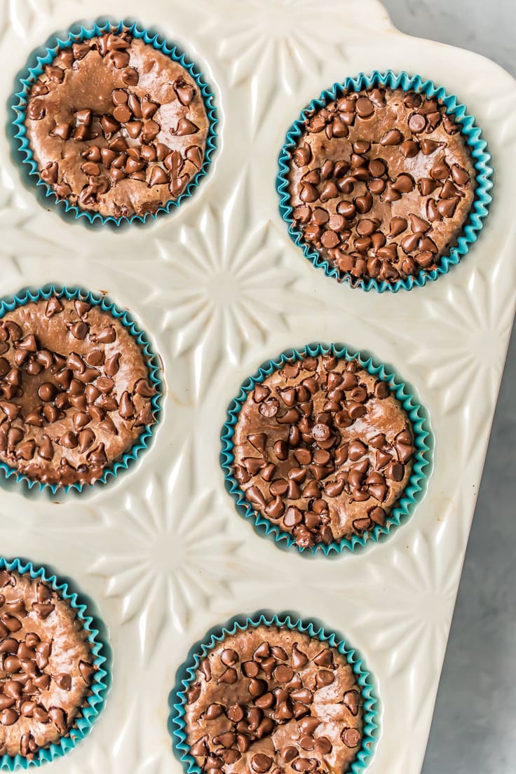 nutella cheesecakes in muffin dish