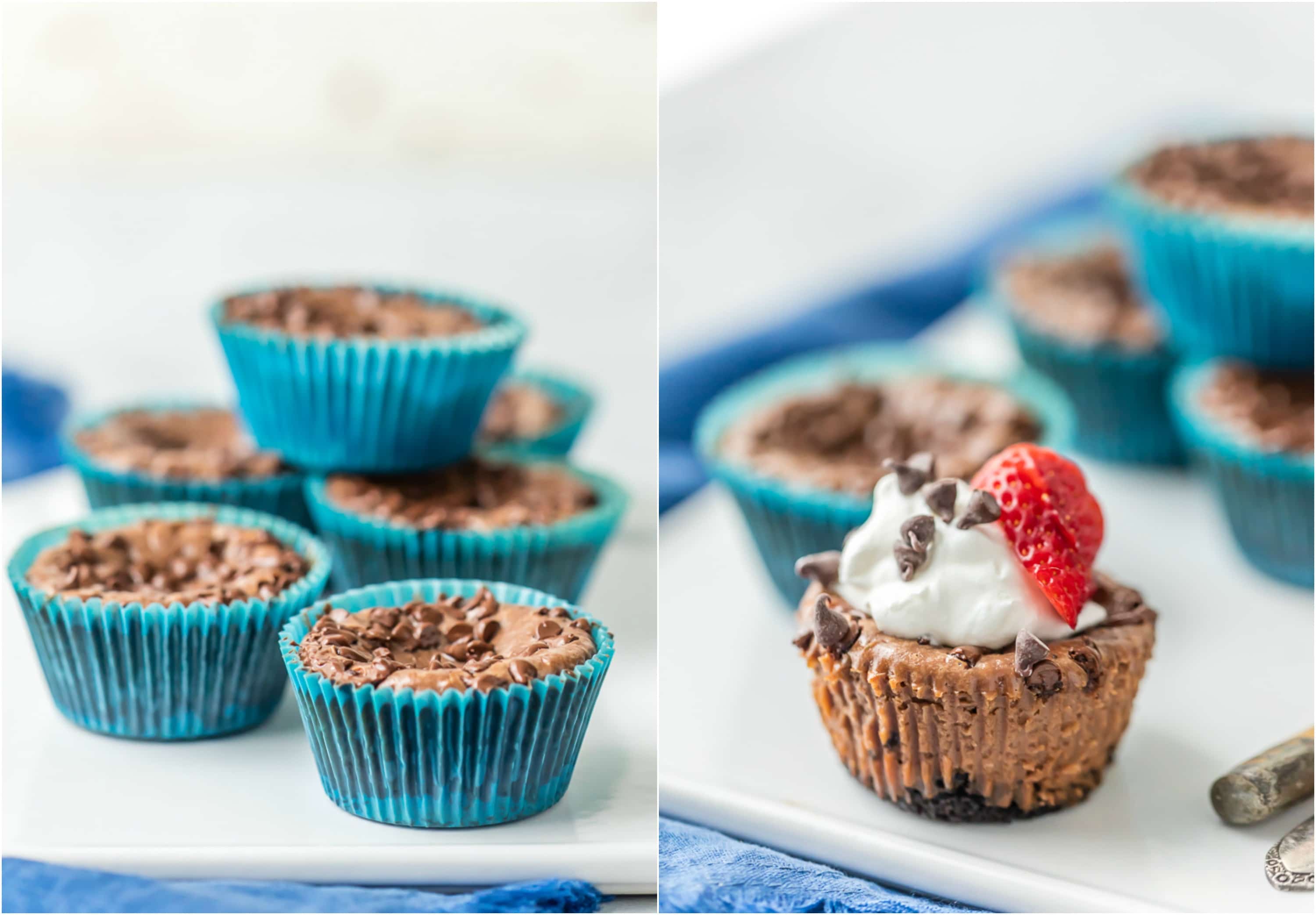 MINI NUTELLA CHEESECAKES are the perfect EASY DESSERT RECIPE perfect for any occasion. So creamy, delicious, and addicting. Good luck eating only one!
