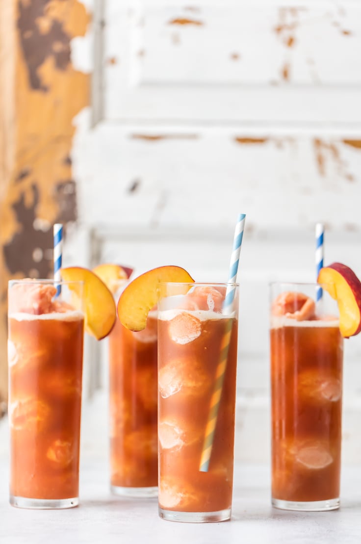 peach tea ice cream floats