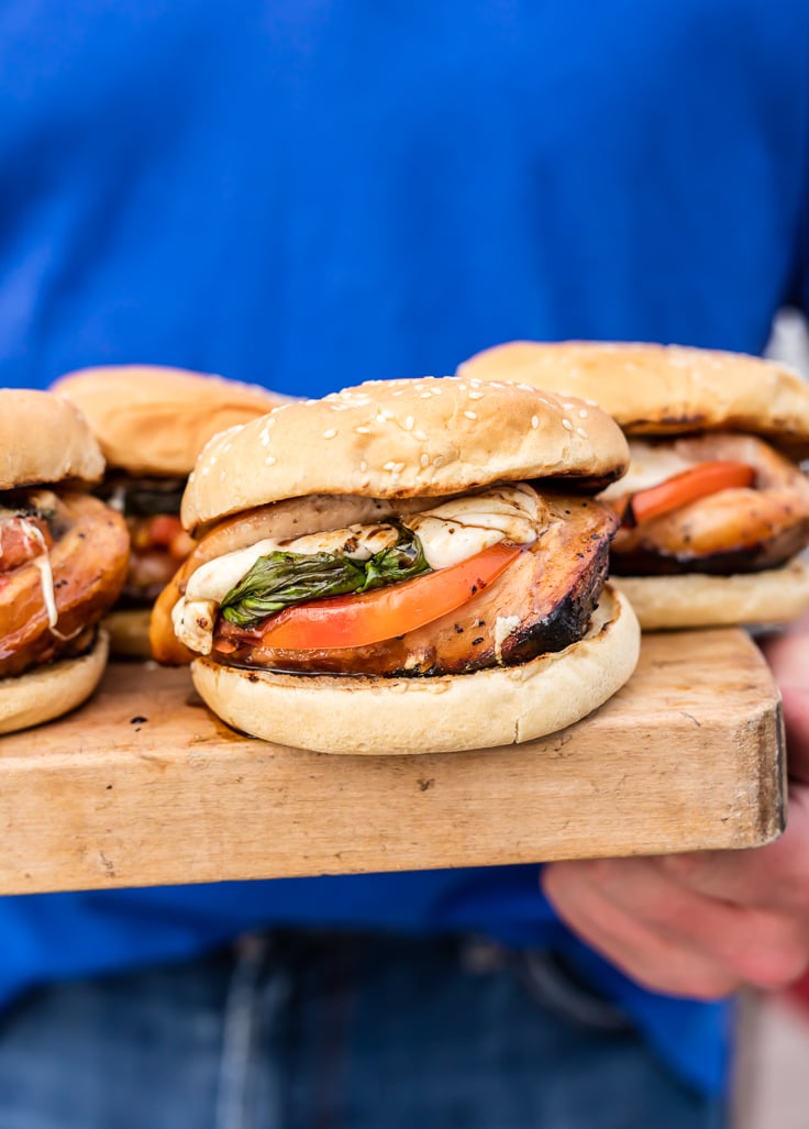 tramezzini caprese di pollo alla griglia