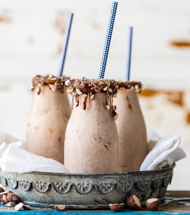 This Chocolate Banana Malt Milkshake is my favorite easy sweet treat! Thrown together in minutes with only 5 ingredients, it doesn't get any better! Voted best milkshake in Missouri!