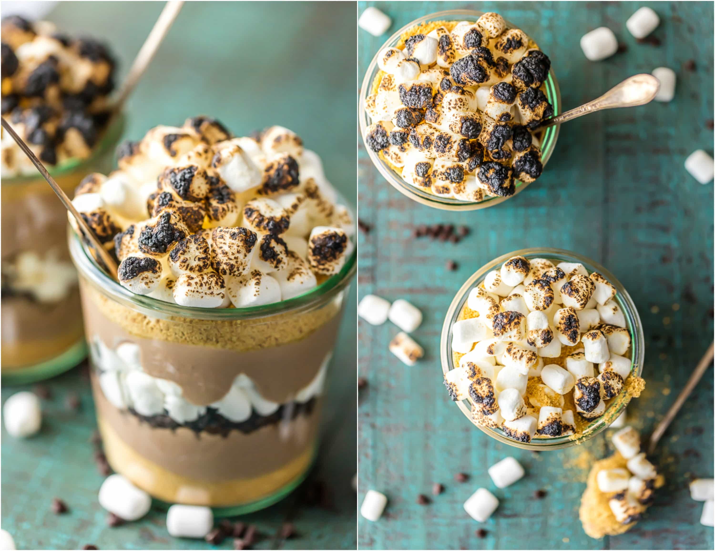 S'mores Breakfast recipe topped with toasted marshmallows 