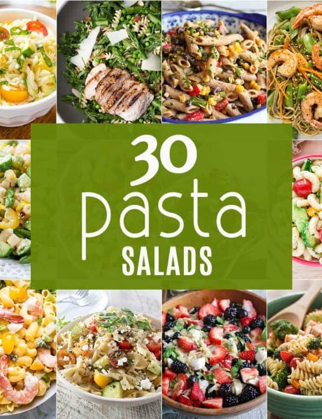 30 PASTA SALADS for every bbq and get together! Find the perfect easy recipe for every occasion! Full of flavor and SO SIMPLE! Nothing better than the best pasta salad recipe!