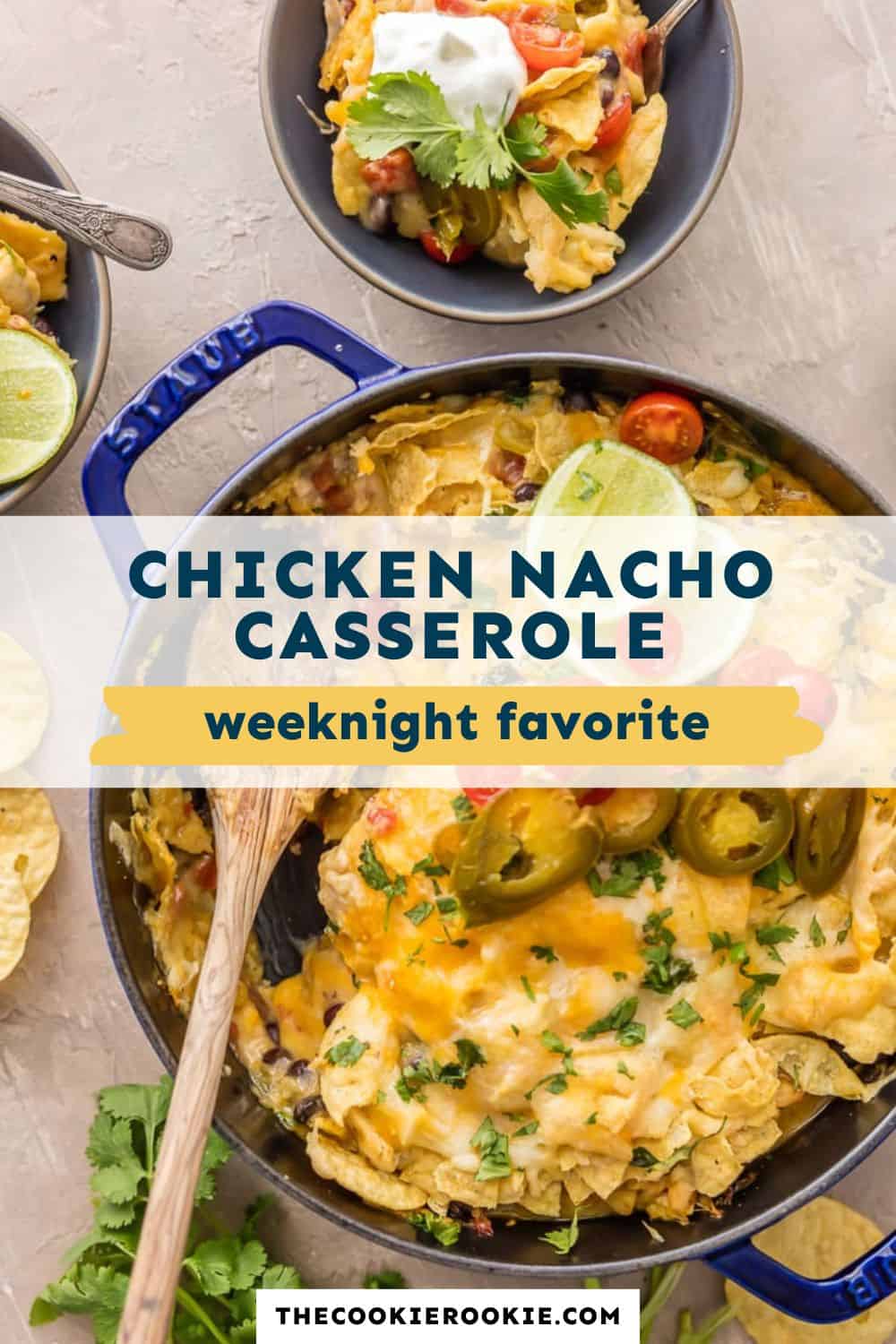 Chicken Nacho Casserole pin image