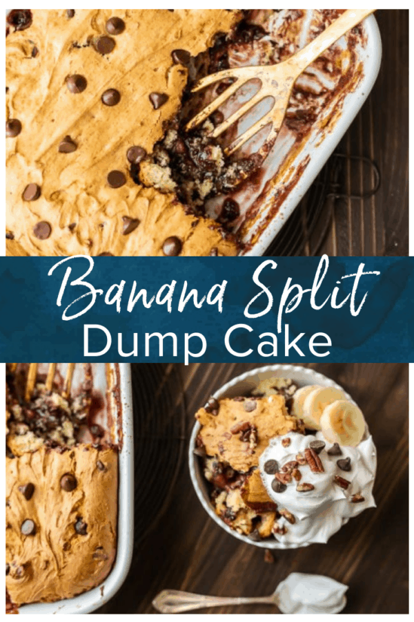 Banana split dump cake is a deliciously easy dessert.