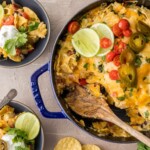 pan of chicken nacho casserole