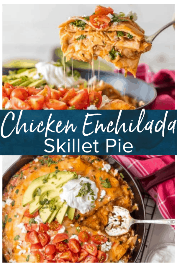 chicken enchilada skillet pie pinterest image