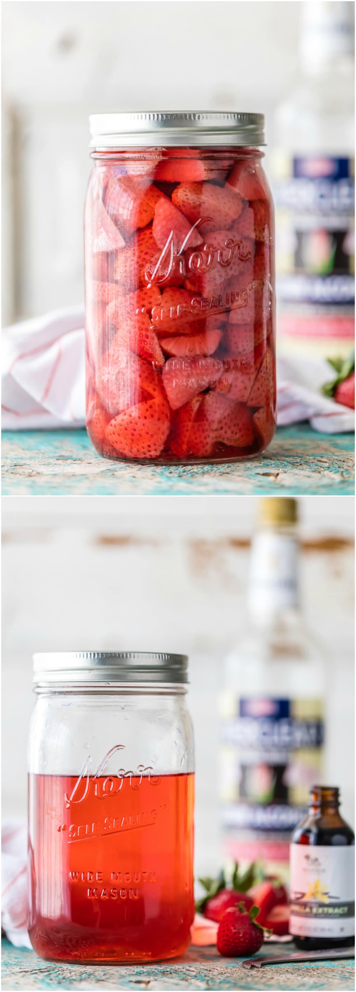 Homemade Strawberry Vodka   Spiked Strawberry Shortcake Ice Cream Floats Recipe - 96
