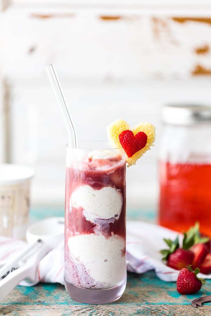 Homemade Strawberry Vodka   Spiked Strawberry Shortcake Ice Cream Floats Recipe - 71
